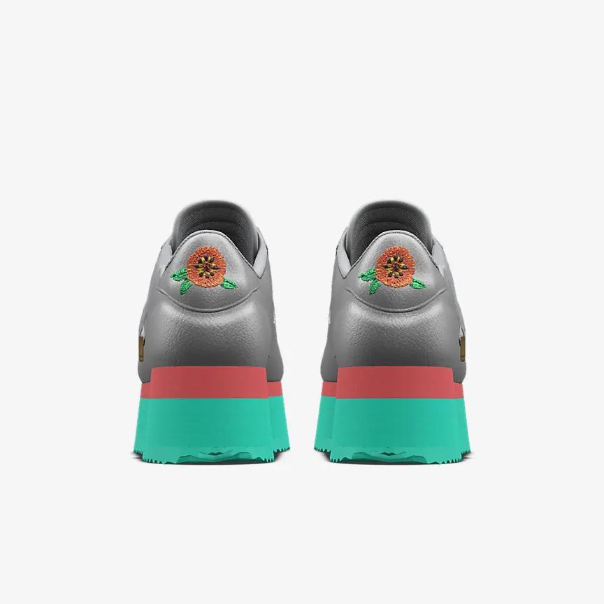 Giày Nike Cortez Platform Unlocked By You Nữ Xám