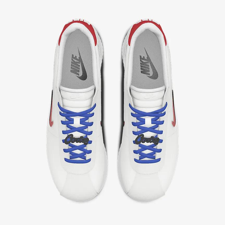 Giày Nike Cortez Platform Unlocked By You Nữ Trắng Xanh Đỏ