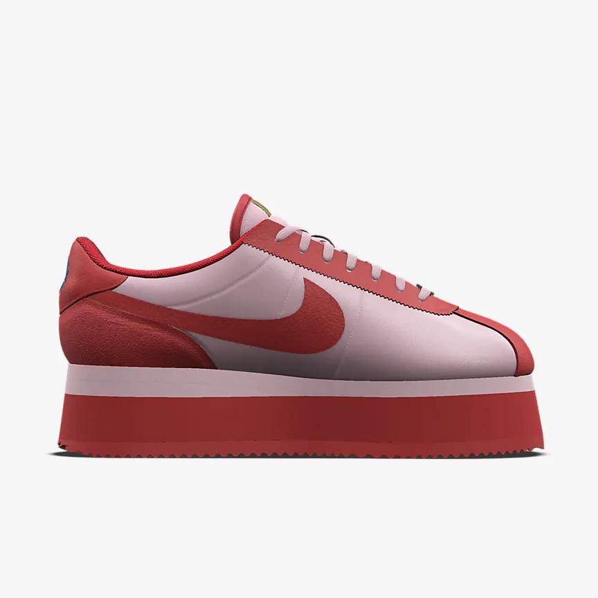 Giày Nike Cortez Platform Unlocked By You Nữ Đỏ