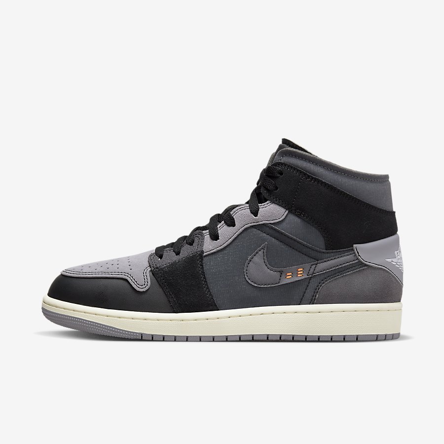 Giày Nike Air Jordan 1 Mid SE Craft Nam Xám Đen