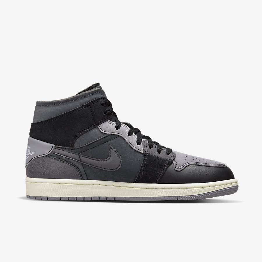 Giày Nike Air Jordan 1 Mid SE Craft Nam Xám Đen