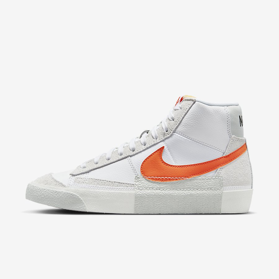 Giày Nike Blazer Mid Pro Club Nam Trắng Cam