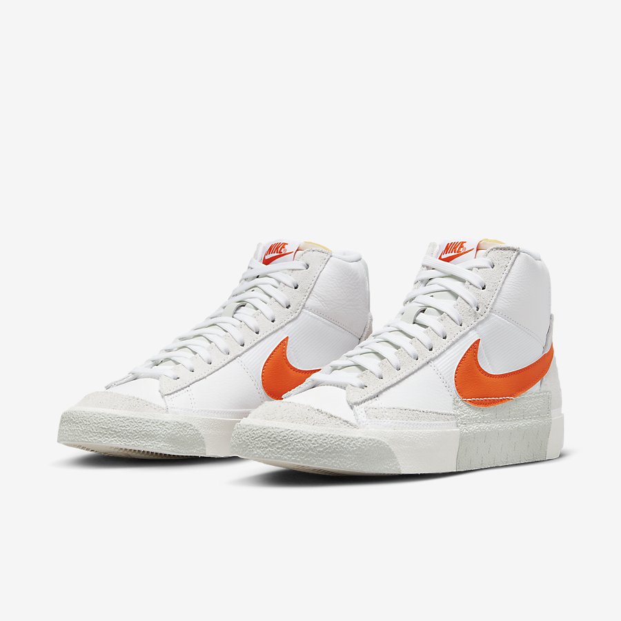 Giày Nike Blazer Mid Pro Club Nam Trắng Cam