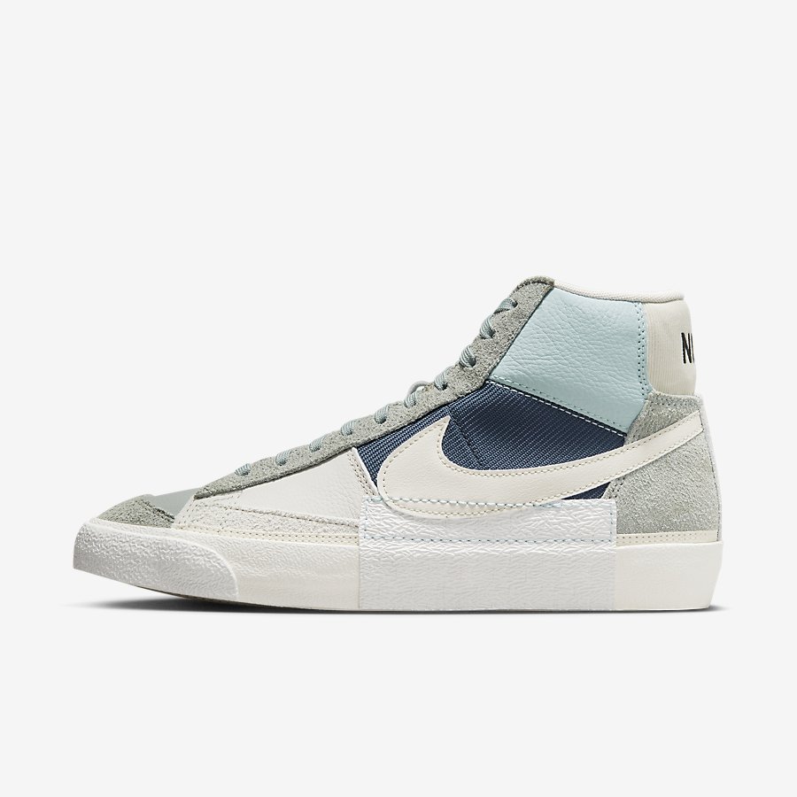 Giày Nike Blazer Mid Pro Club Nam Xám Xanh