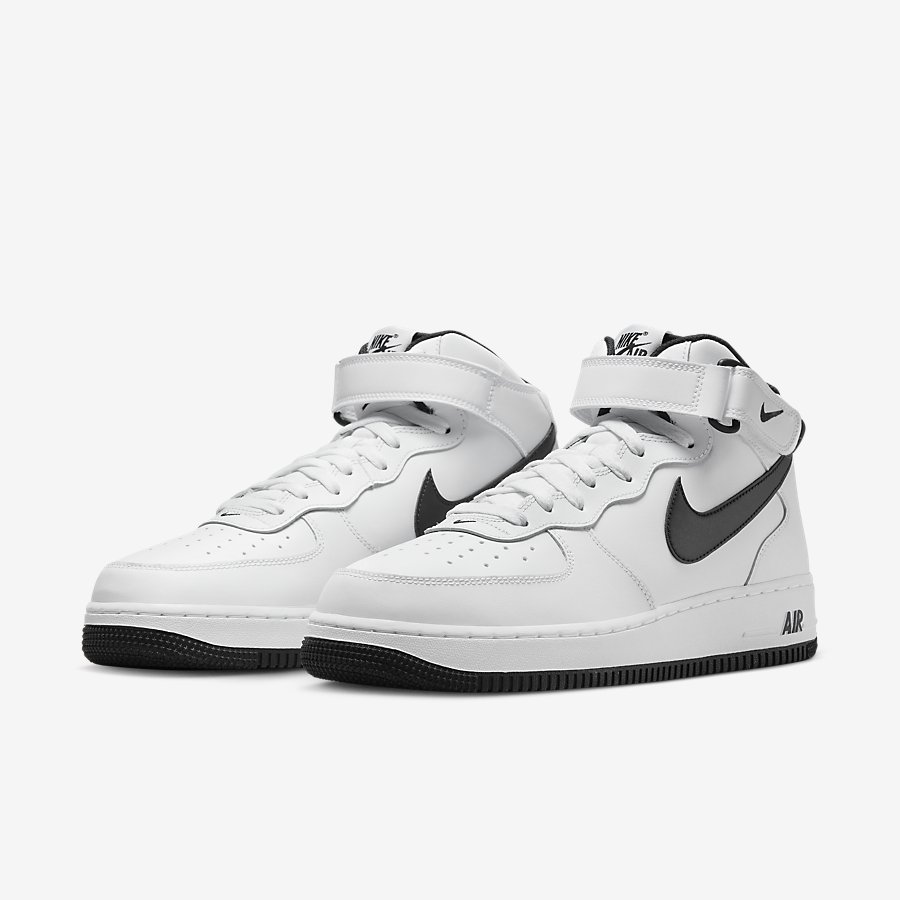 Giày Nike Air Force 1 Mid '07 Nam Trắng Đen