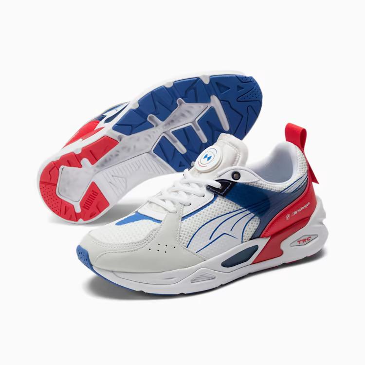 Giày Puma Bmw M Motorsport Trc Blaze Assembly Motorsport Sneakers Nam Trắng Xanh Đỏ