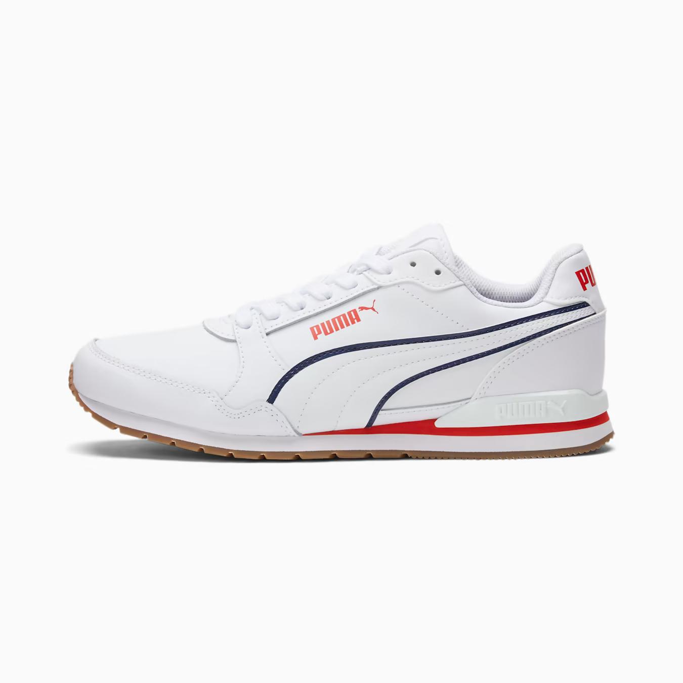 Giày Puma St Runner V3 Bold Sneaker Nam Trắng Đen Đỏ