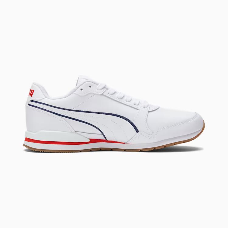 Giày Puma St Runner V3 Bold Sneaker Nam Trắng Đen Đỏ