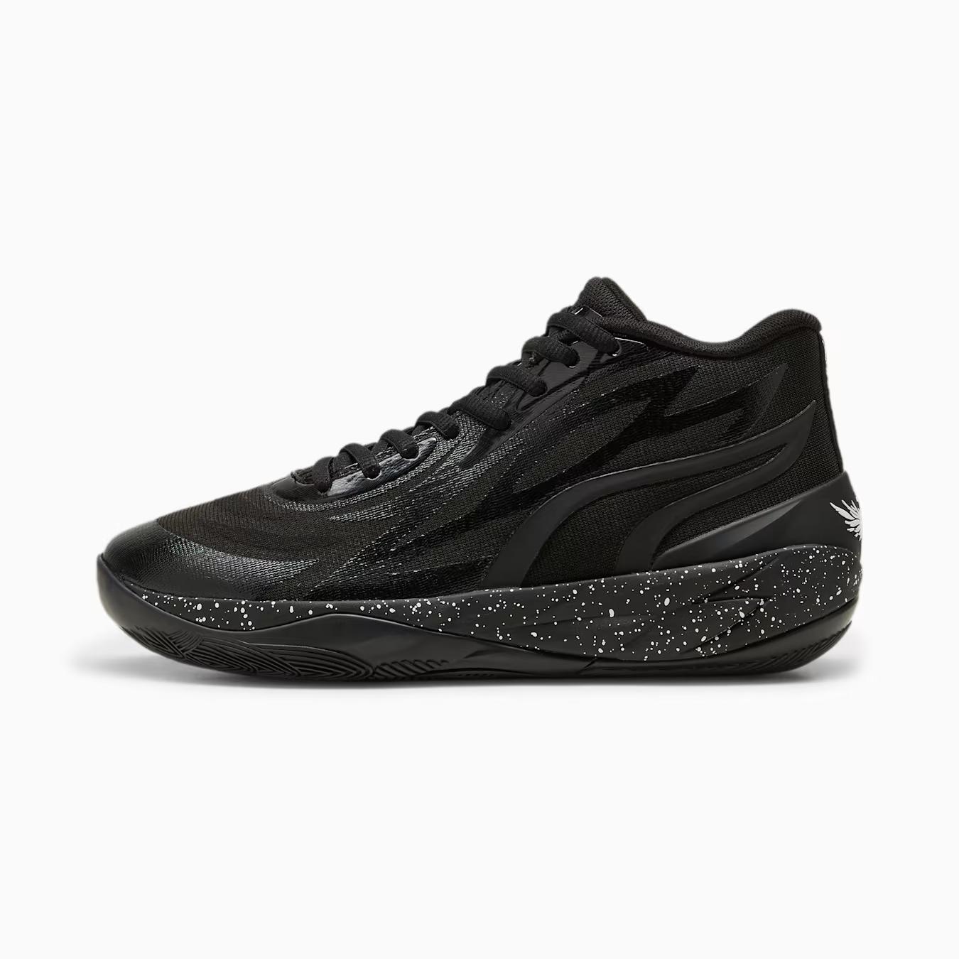 Giày Puma Black Speckle Basketball Shoes Nam Đen 