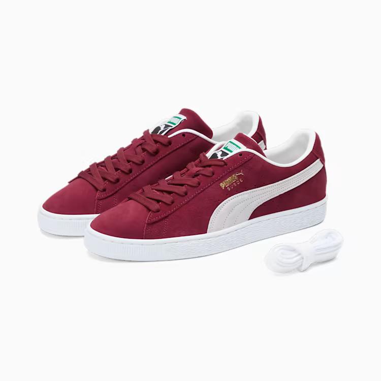 Giày Puma Suede Classic XXI Sneakers Nam Đỏ Sẫm Trắng 