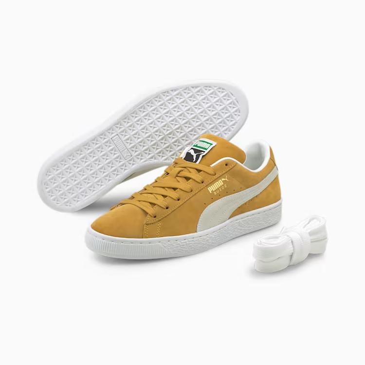 Giày Puma Suede Classic XXI Sneakers Nam Vàng Trắng 