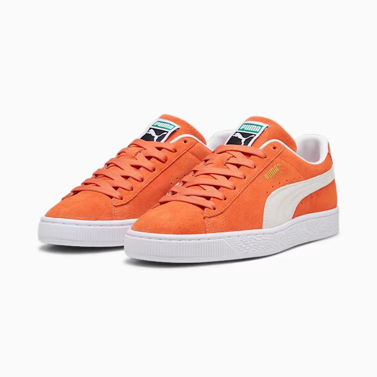 Giày Puma Suede Classic XXI Sneakers Nam Cam Trắng 