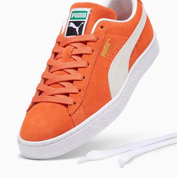 Giày Puma Suede Classic XXI Sneakers Nam Cam Trắng 