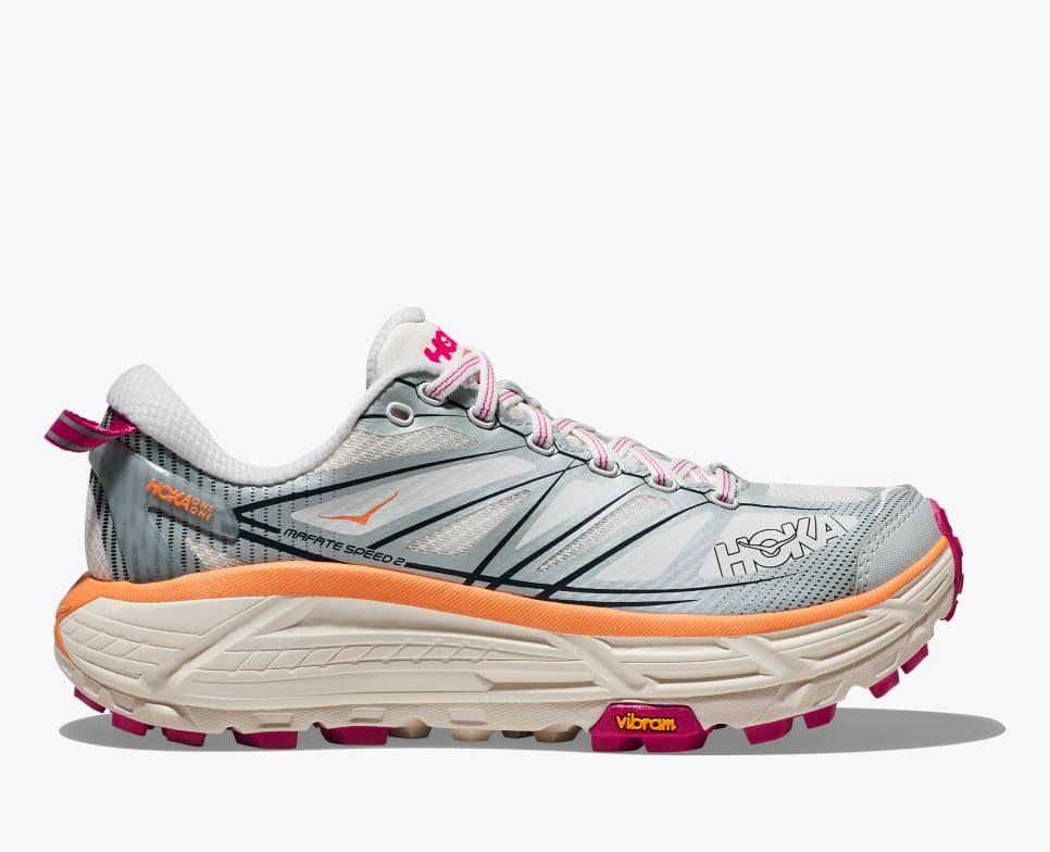 Giày Hoka Mafate Speed 2 Nữ Xám Cam Hồng