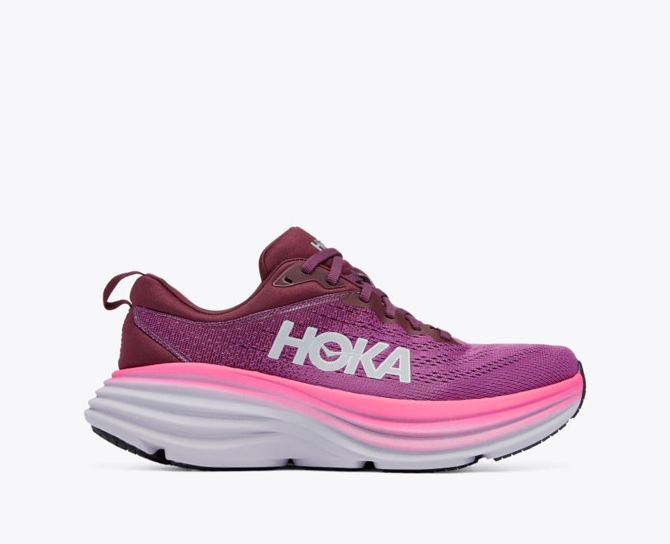 Giày Hoka Bondi 8 Nữ Tím Đỏ Hồng