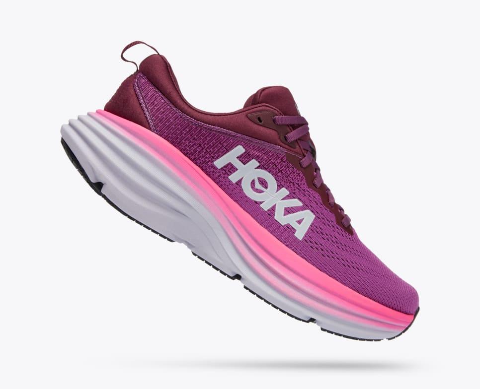 Giày Hoka Bondi 8 Nữ Tím Đỏ Hồng