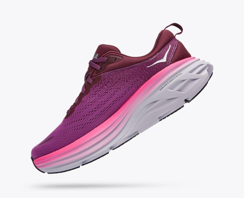 Giày Hoka Bondi 8 Nữ Tím Đỏ Hồng