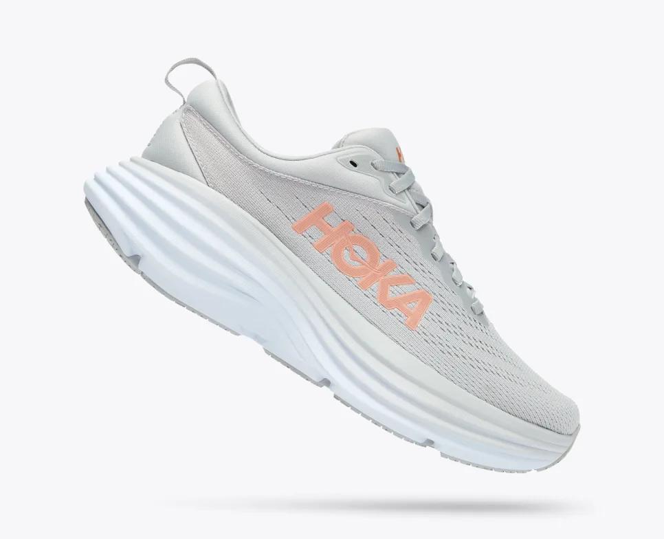 Giày Hoka Bondi 8 Nữ Xám Cam