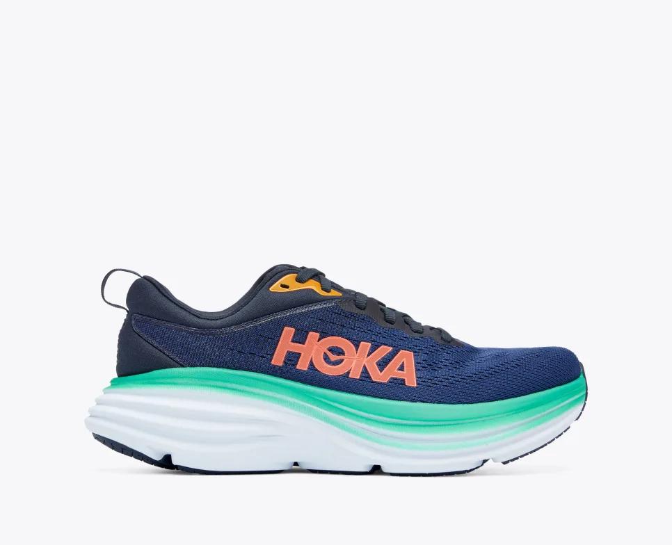 Giày Hoka Bondi 8 Nữ Xanh Hồng Trắng