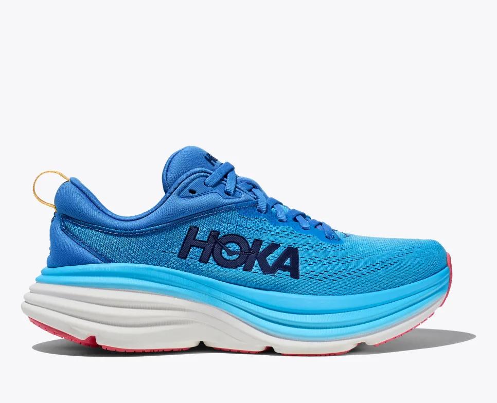 Giày Hoka Bondi 8 Nữ Xanh Trắng Đỏ