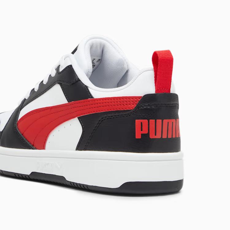 Giày Puma Rebound V6 Low Sneakers Nam Trắng Đen Đỏ