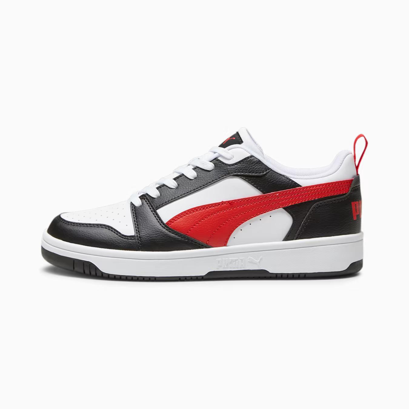 Giày Puma Rebound V6 Low Sneakers Nam Trắng Đen Đỏ