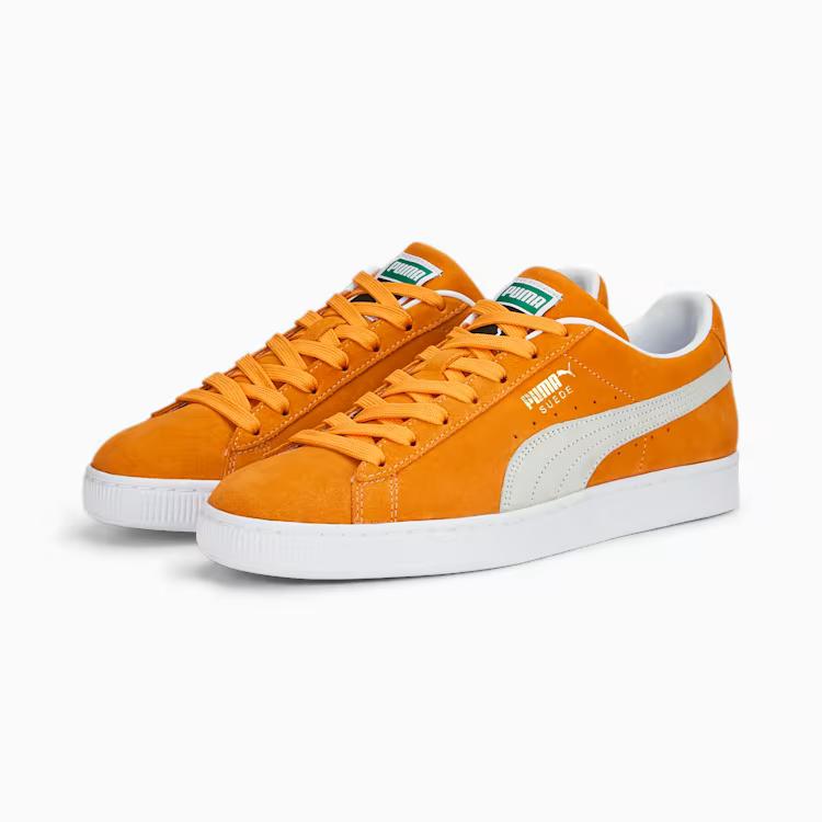 Giày Puma Suede Classic XXI Sneakers Nam Cam Nhạt Trắng 