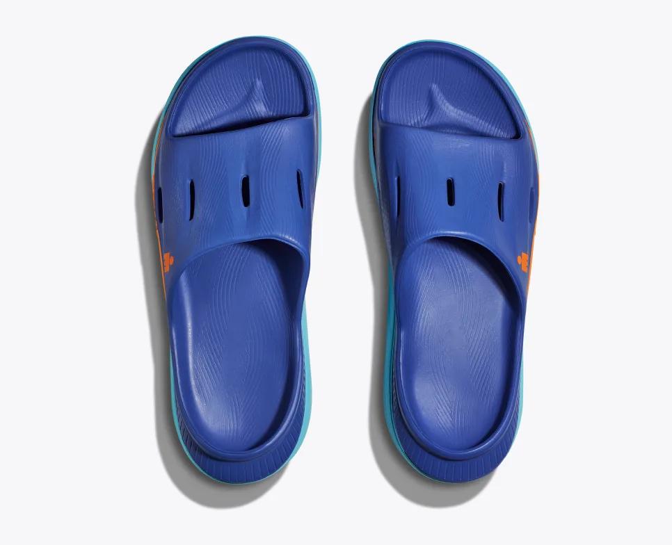 Dép Hoka Ironman Ora Recovery Slide Nam Xanh