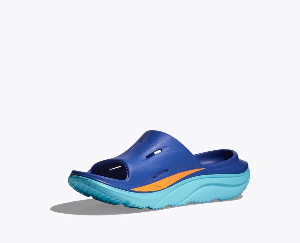 Dép Hoka Ironman Ora Recovery Slide Nam Xanh