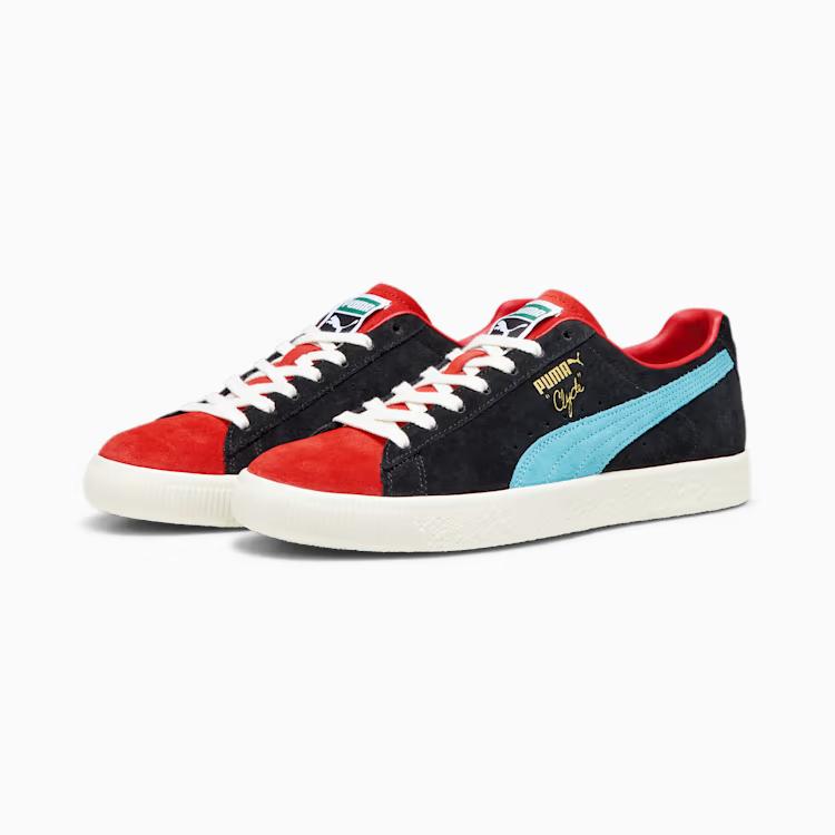 Giày Puma Clyde OG Sneakers Nam Đen Đỏ Xanh