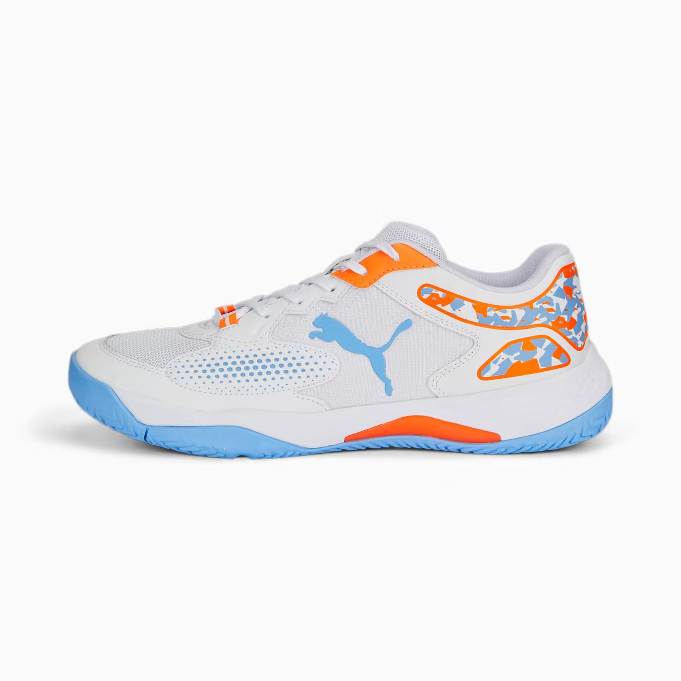 Giày Puma Solarcourt RCT Racquet Sports Shoes Trắng Xanh Cam