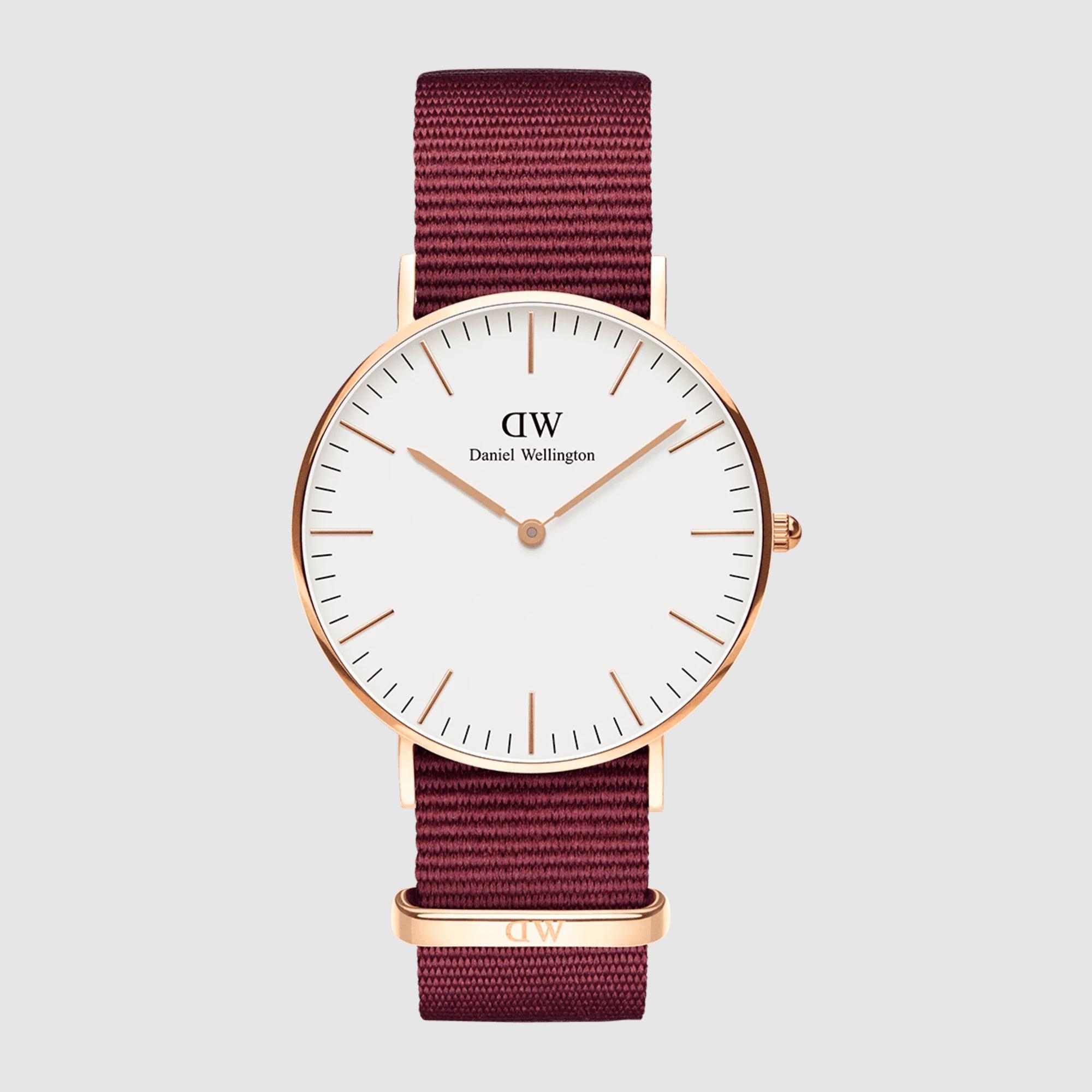 Đồng Hồ Dw Daniel Wallington Classic Roselyn Nam Đỏ Vàng Hồng