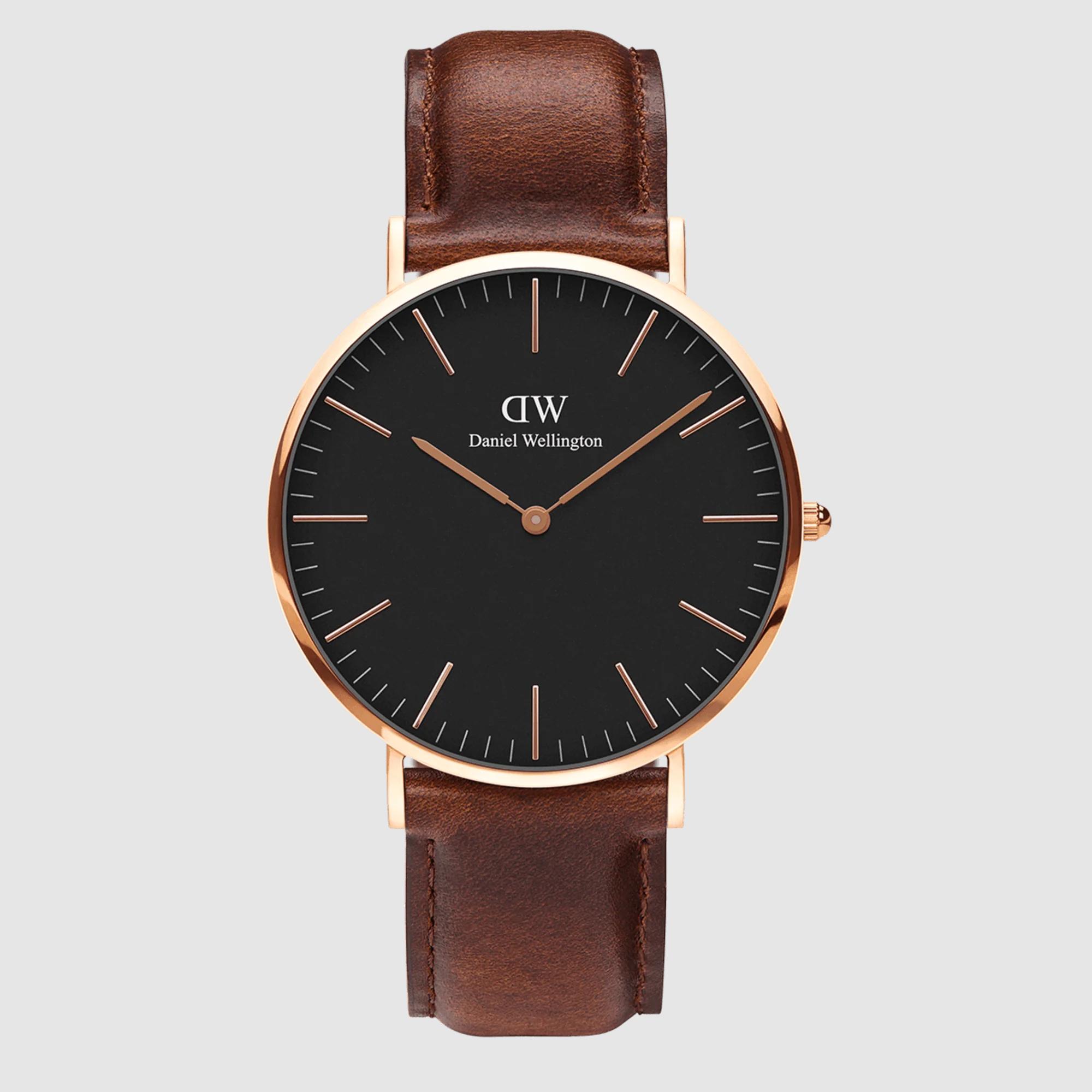 Đồng Hồ Dw Daniel Wallington Classic St Mawes Nam Nâu Đen Vàng Hồng