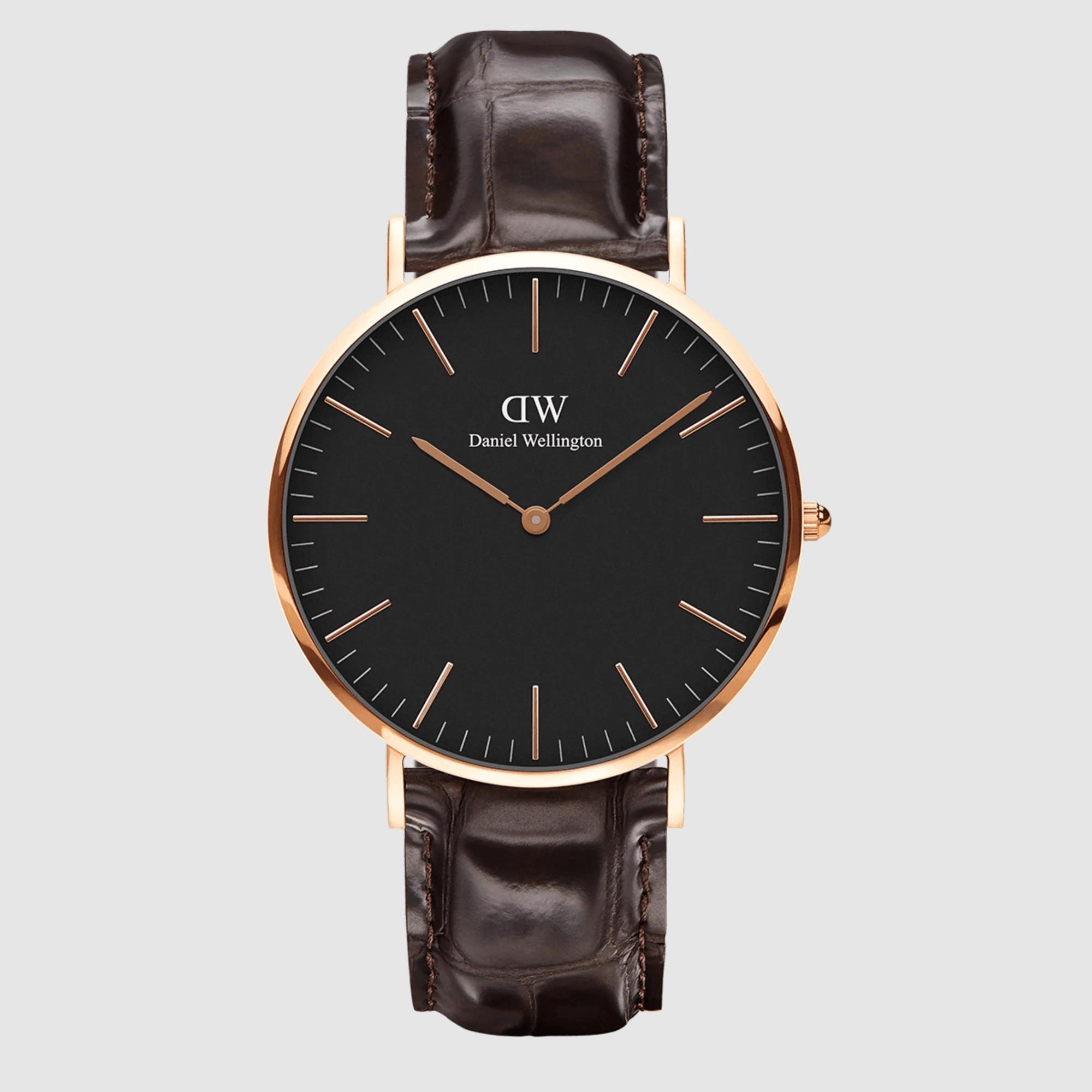 Đồng Hồ Dw Daniel Wallington Classic York Nam Nâu Đen Vàng