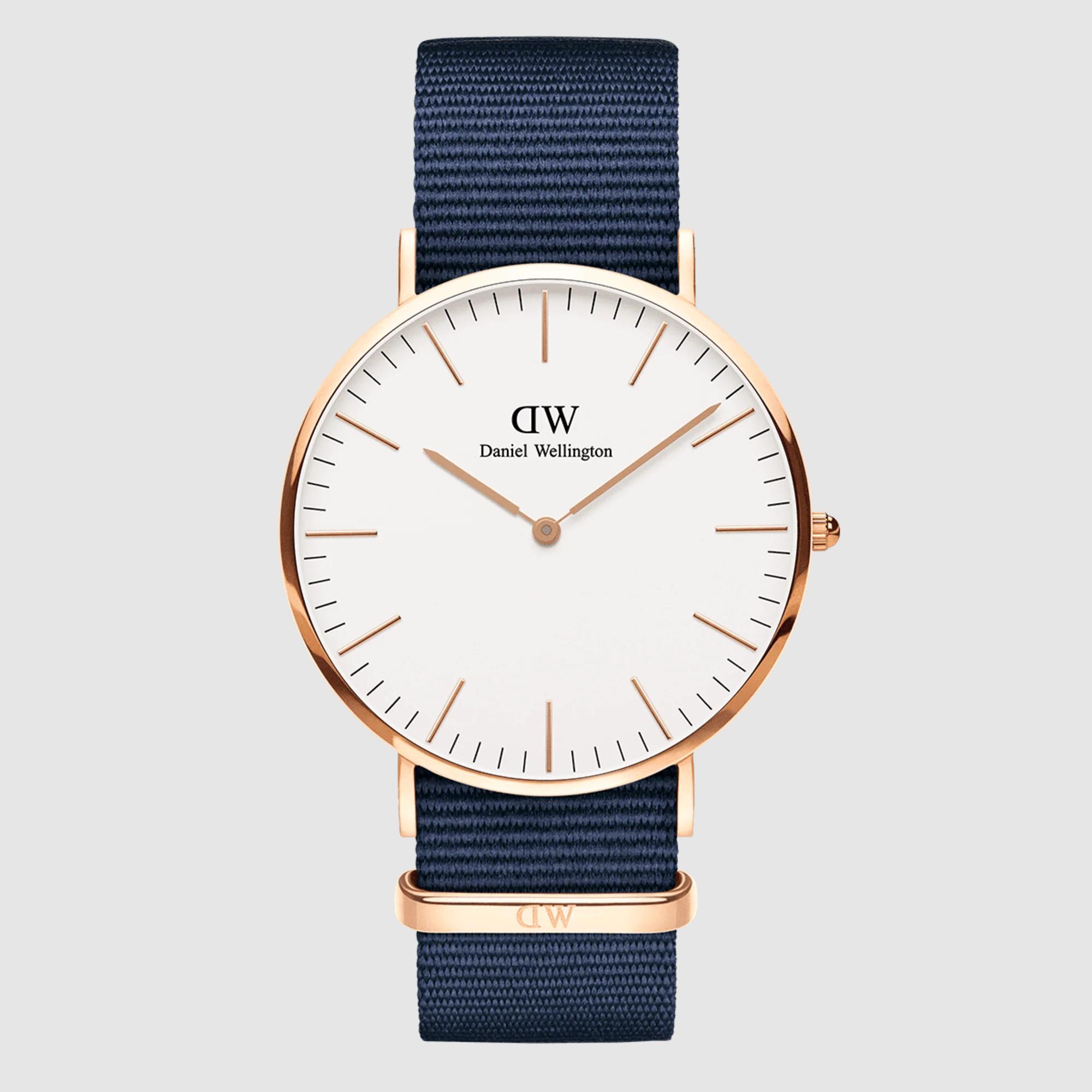 Đồng Hồ Dw Daniel Wallington Classic Bayswater Nam Xanh Vàng Hồng