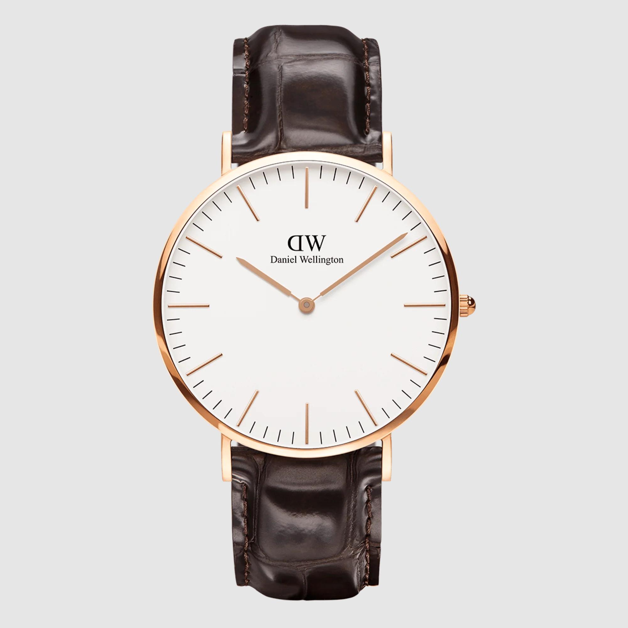 Đồng Hồ Dw Daniel Wallington Classic York Nam Nâu Vàng Hồng