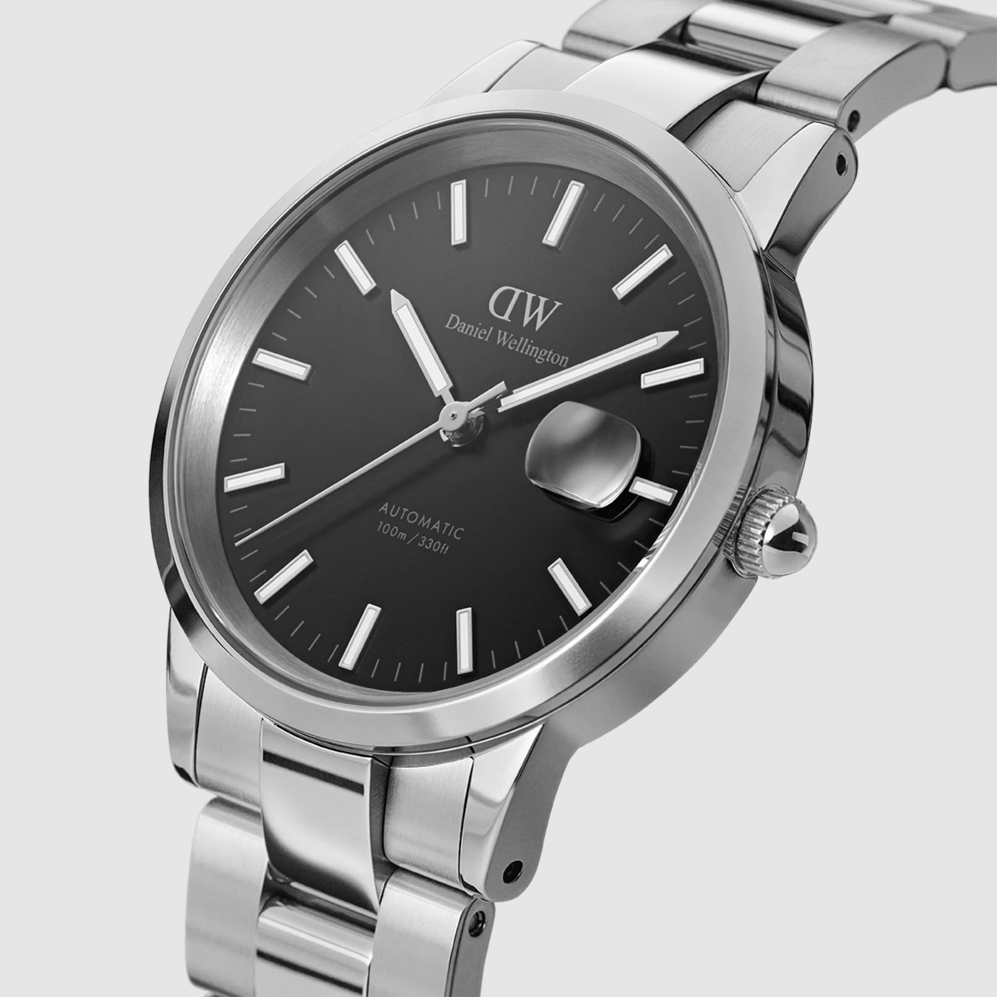 Đồng Hồ Dw Daniel Wallington Iconic Link Automatic Nam Bạc