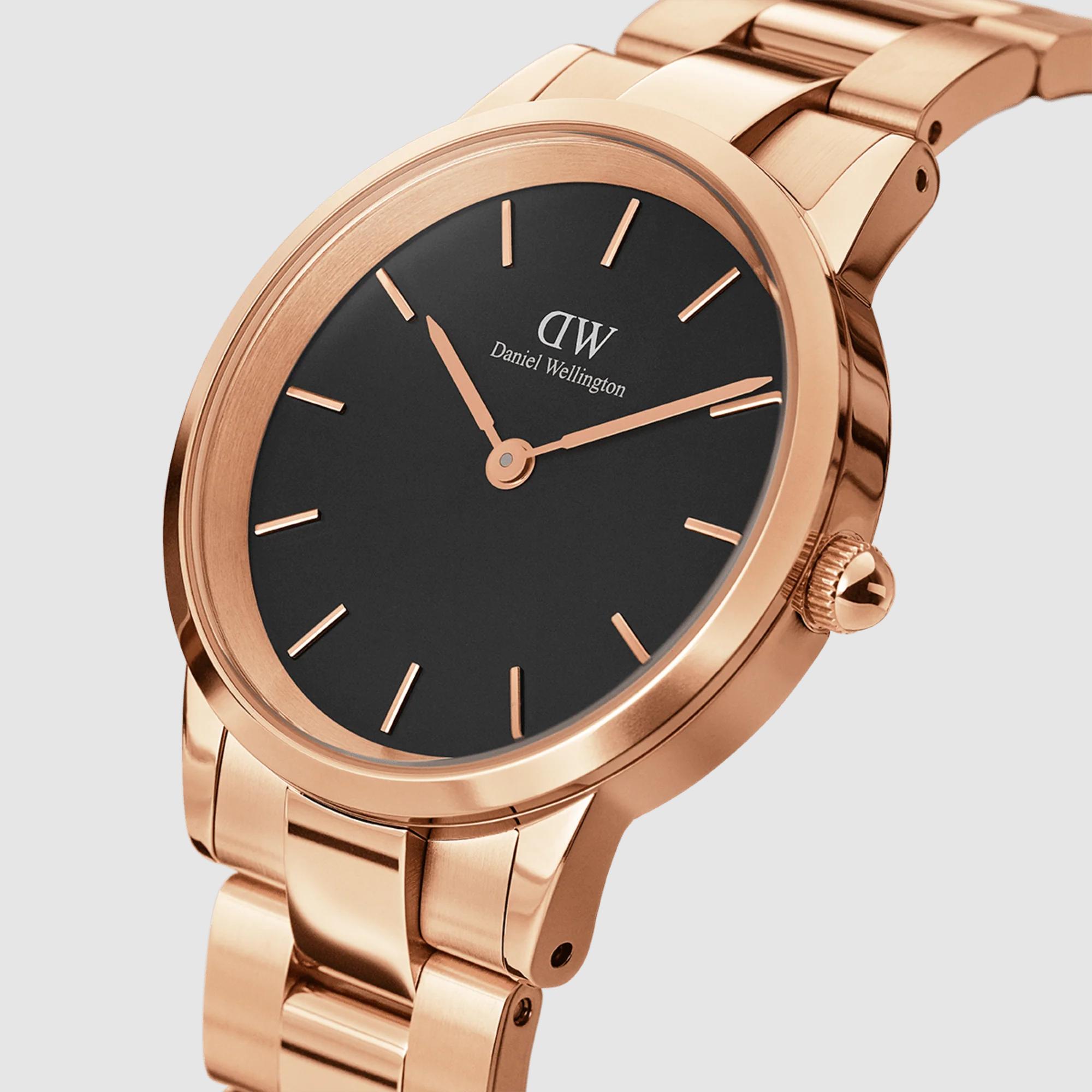 Đồng Hồ Dw Daniel Wallington Iconic Link Nữ Vàng Hồng