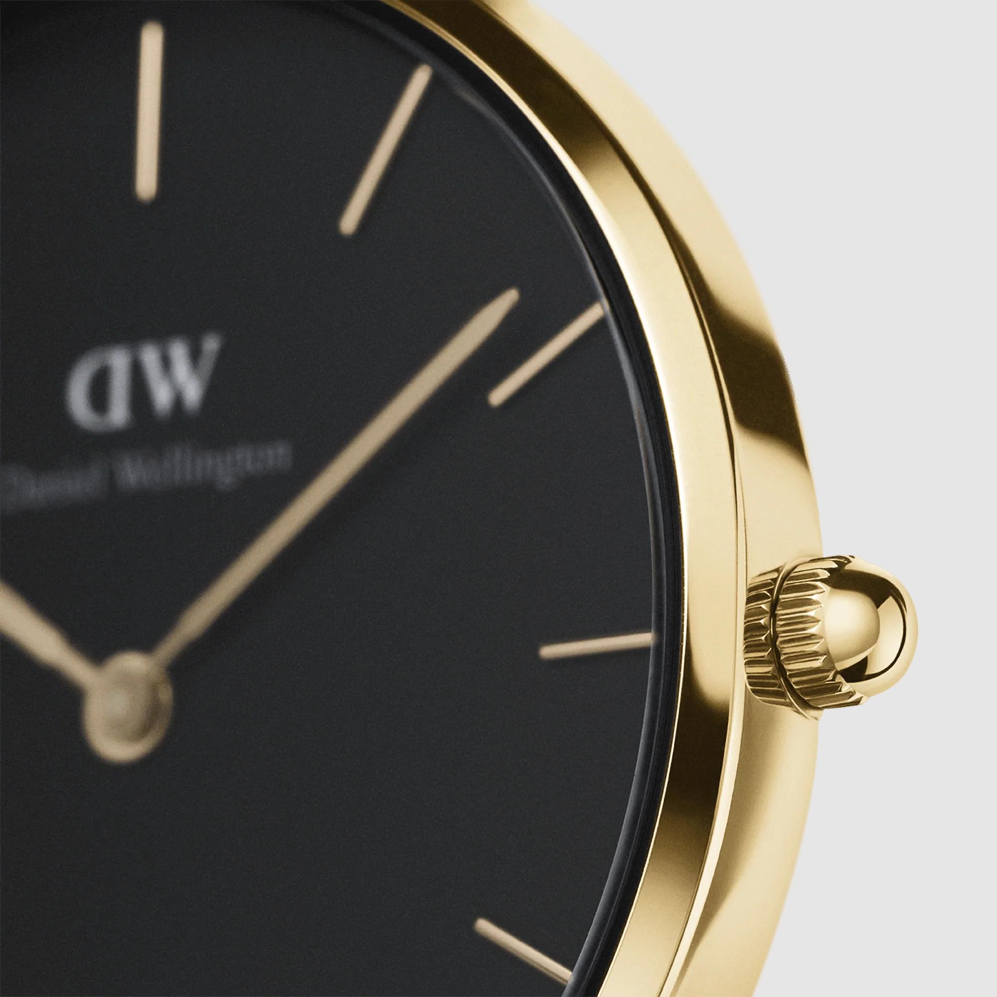 Đồng Hồ Dw Daniel Wallington Petite Sheffield Nữ Đen Vàng 