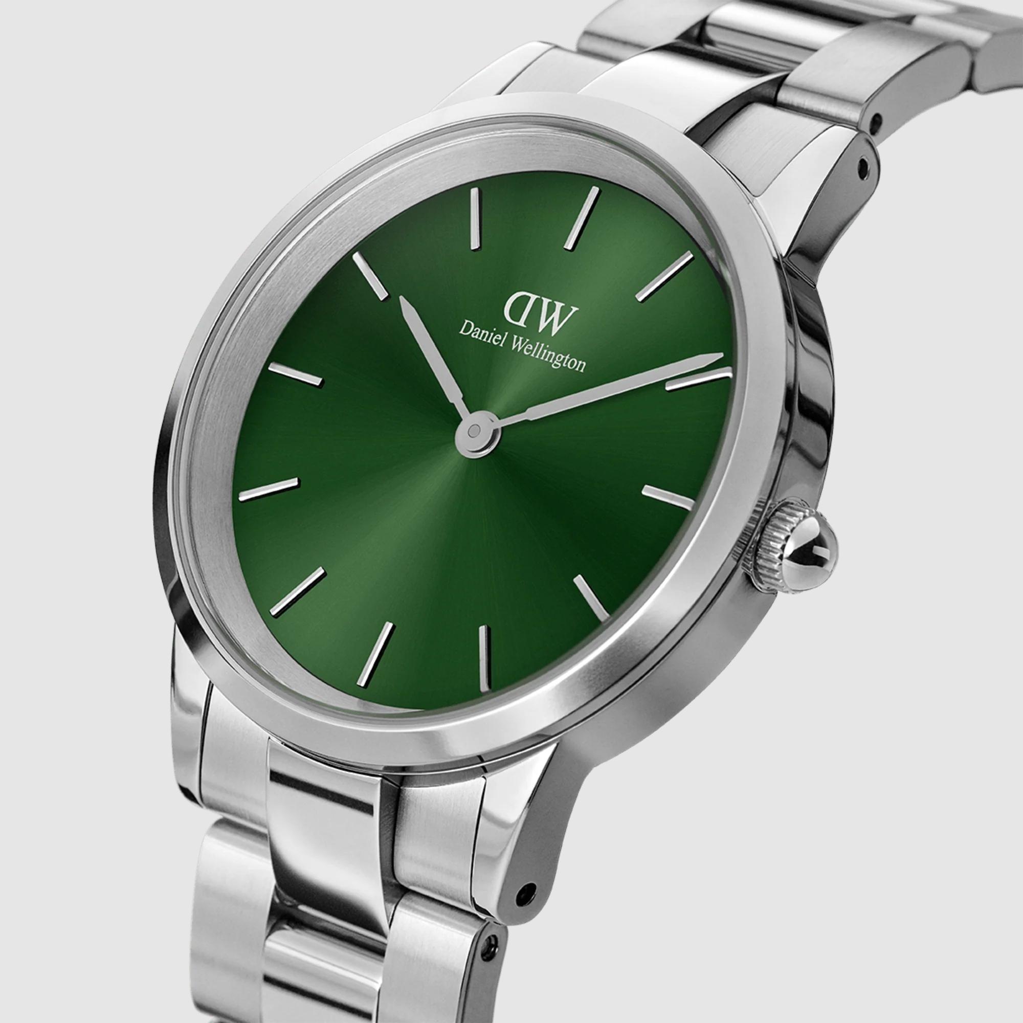 Đồng Hồ Dw Daniel Wallington Iconic Link Emerald Nữ Bạc