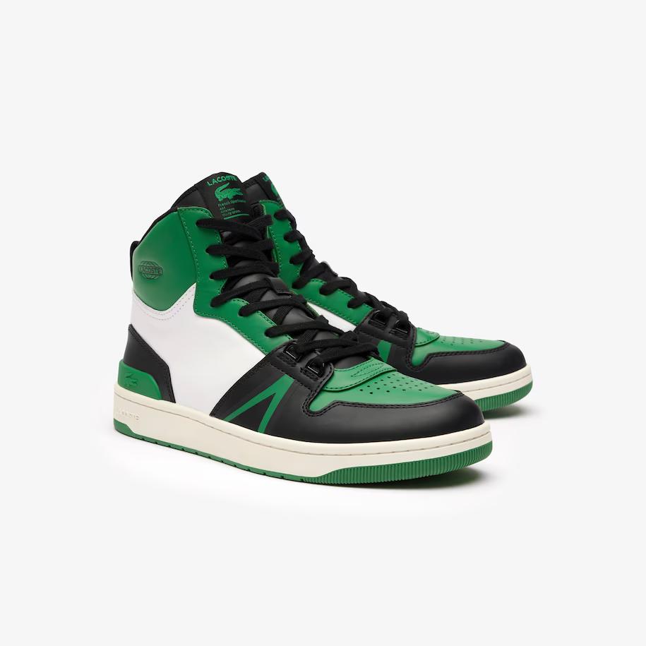 Giày Lacoste L001 Mid Smooth Leather Sneakers Nam Xanh Lá Trắng