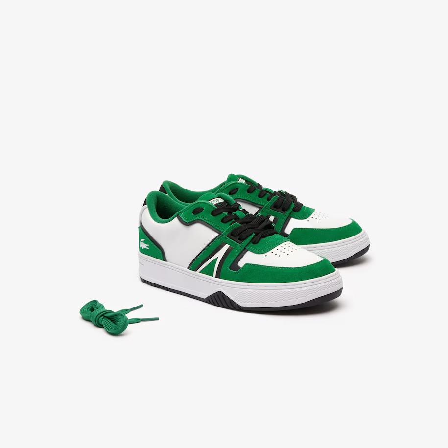 Giày Lacoste L001 Leather Sneakers Nam Trắng Xanh Lá