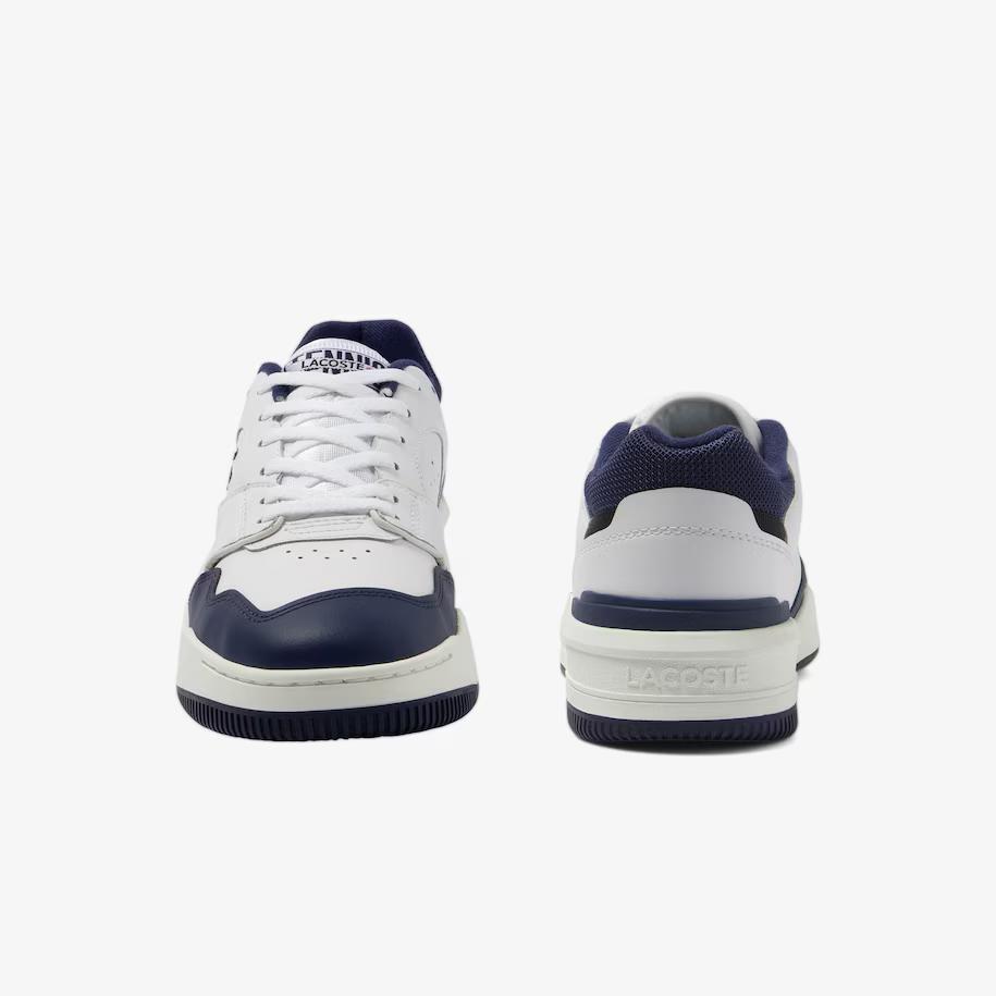 Giày Lacoste Lineshot Mesh Collar Leather Sneakers Nam Trắng Xanh