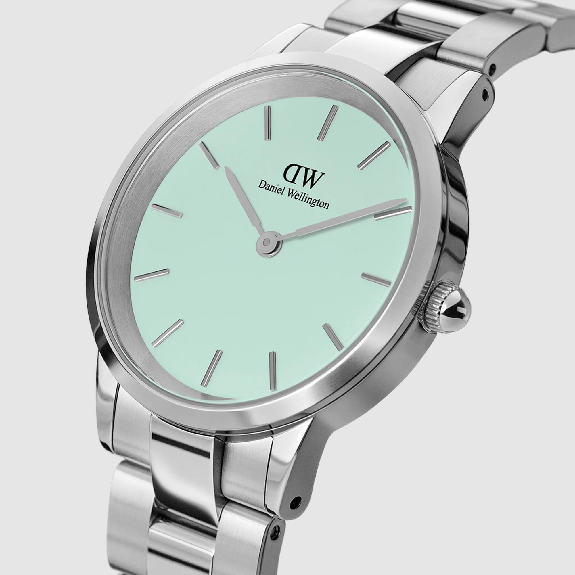 Đồng Hồ Dw Daniel Wallington Iconic Link Mint Nữ Bạc Xanh