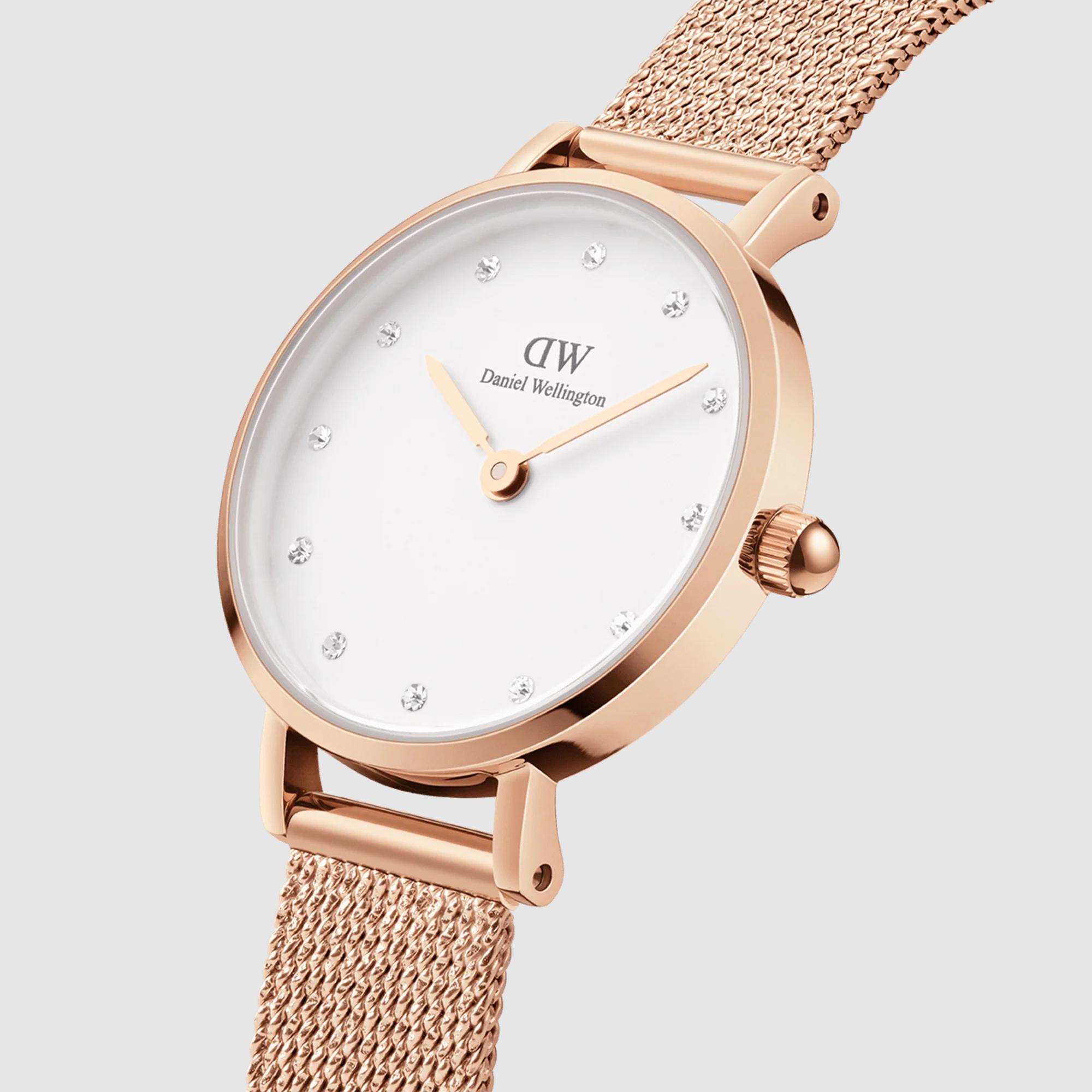 Đồng Hồ Dw Daniel Wallington Petite Lumine Pressed Melrose Nữ Vàng Hồng