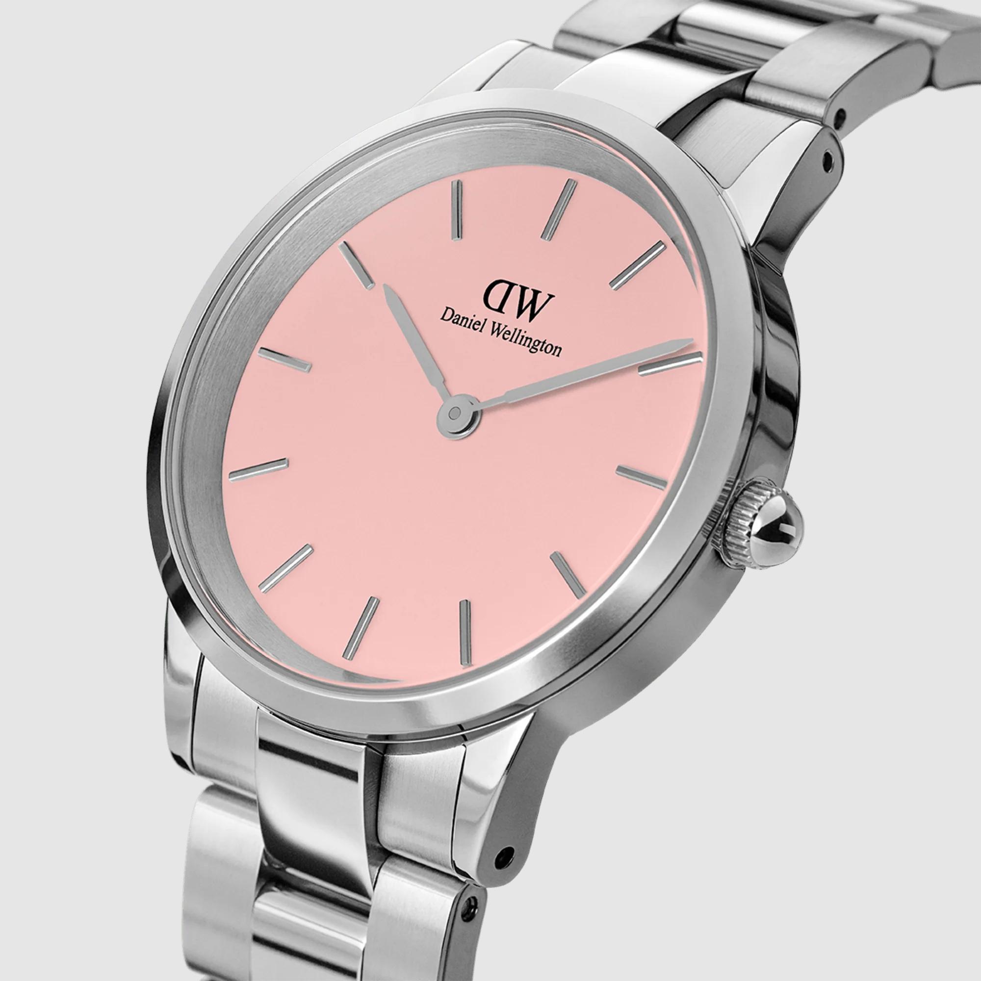 Đồng Hồ Dw Daniel Wallington Iconic Link Blush Nữ Bạc Hồng