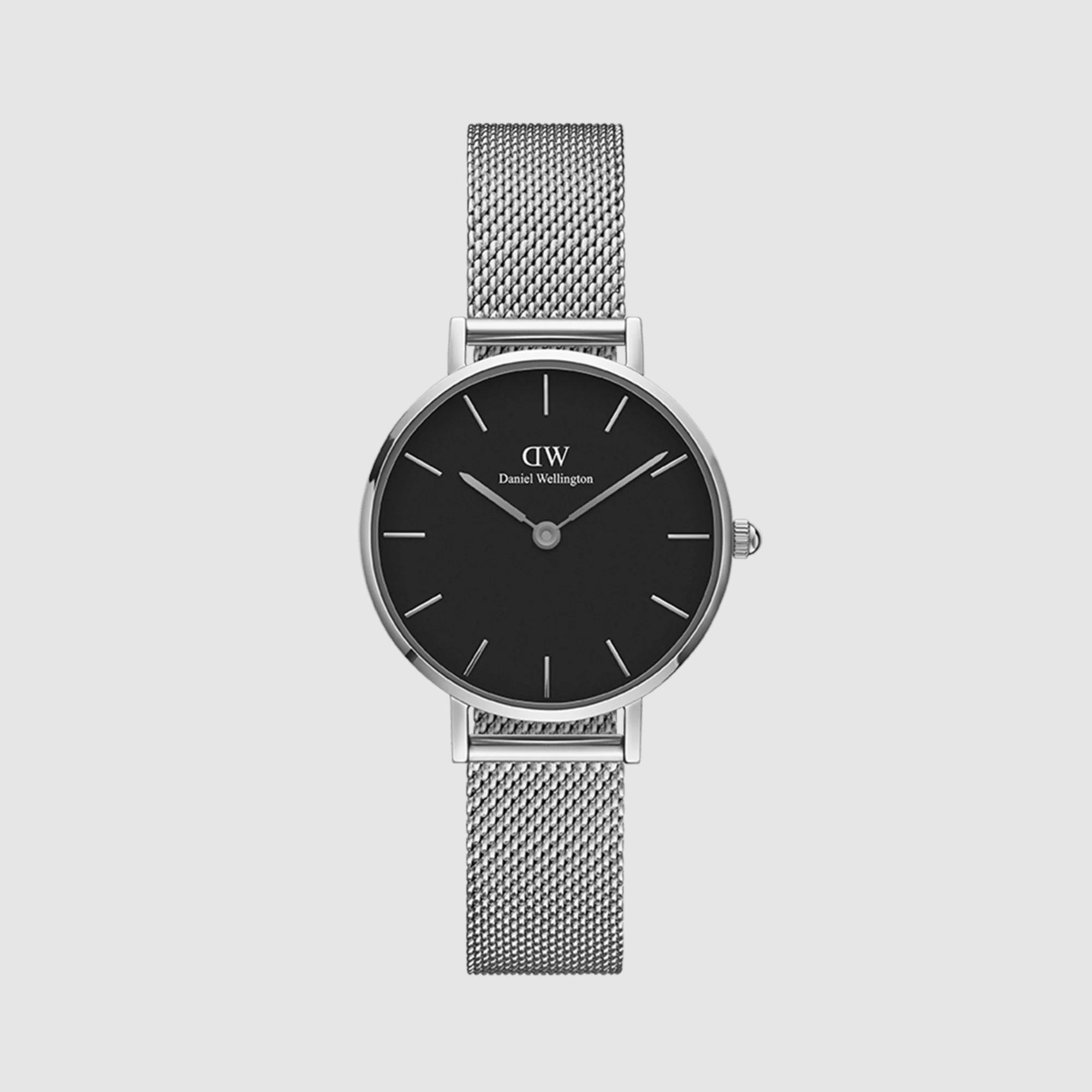 Đồng Hồ Dw Daniel Wallington Petite Sterling Nữ Bạc Đen