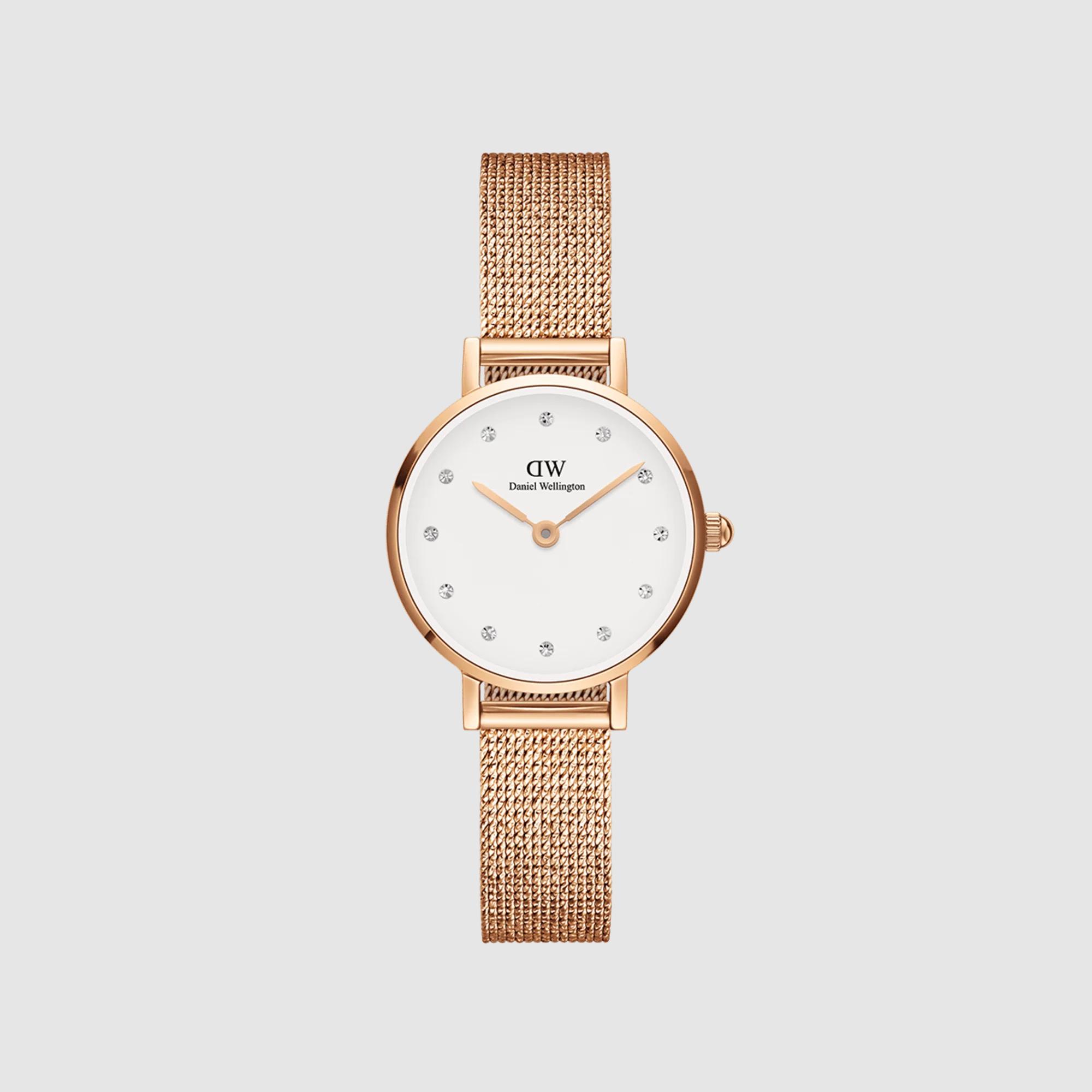 Đồng Hồ Dw Daniel Wallington Petite Lumine Pressed Melrose Nữ Vàng Hồng