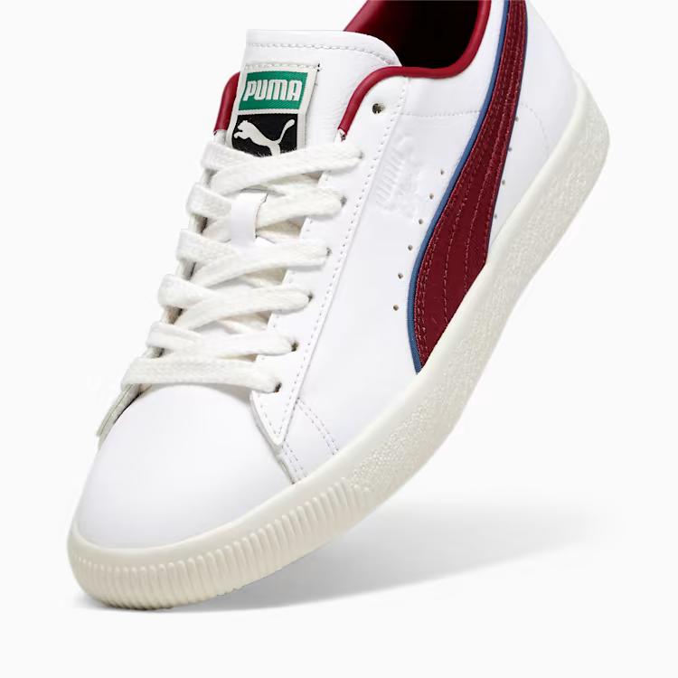 Giày Puma Clyde Varsity Sneakers Nam Trắng Đỏ Đô