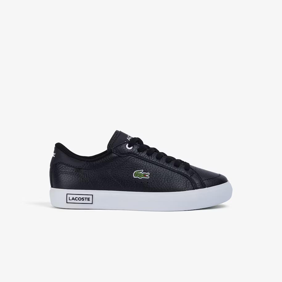 Giày Lacoste Powercourt Leather Detailed Sneakers Nữ Đen